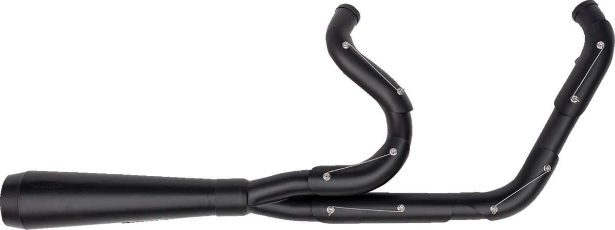 2-into-1 Assault Exhaust System - Full Black on Black