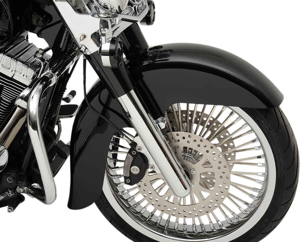 Benchmark Front Fender - Non-Raked - Black - 21" - HD Touring/Trike