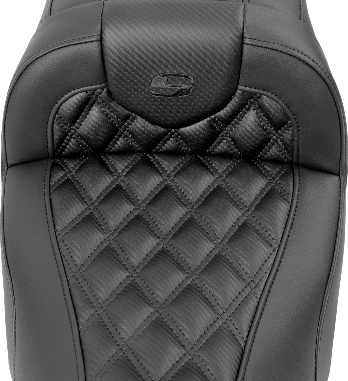RoadSofa™ Seat - without Backrest - Carbon Fiber - Lattice Stitch - FLTR/FLHX '23-'24