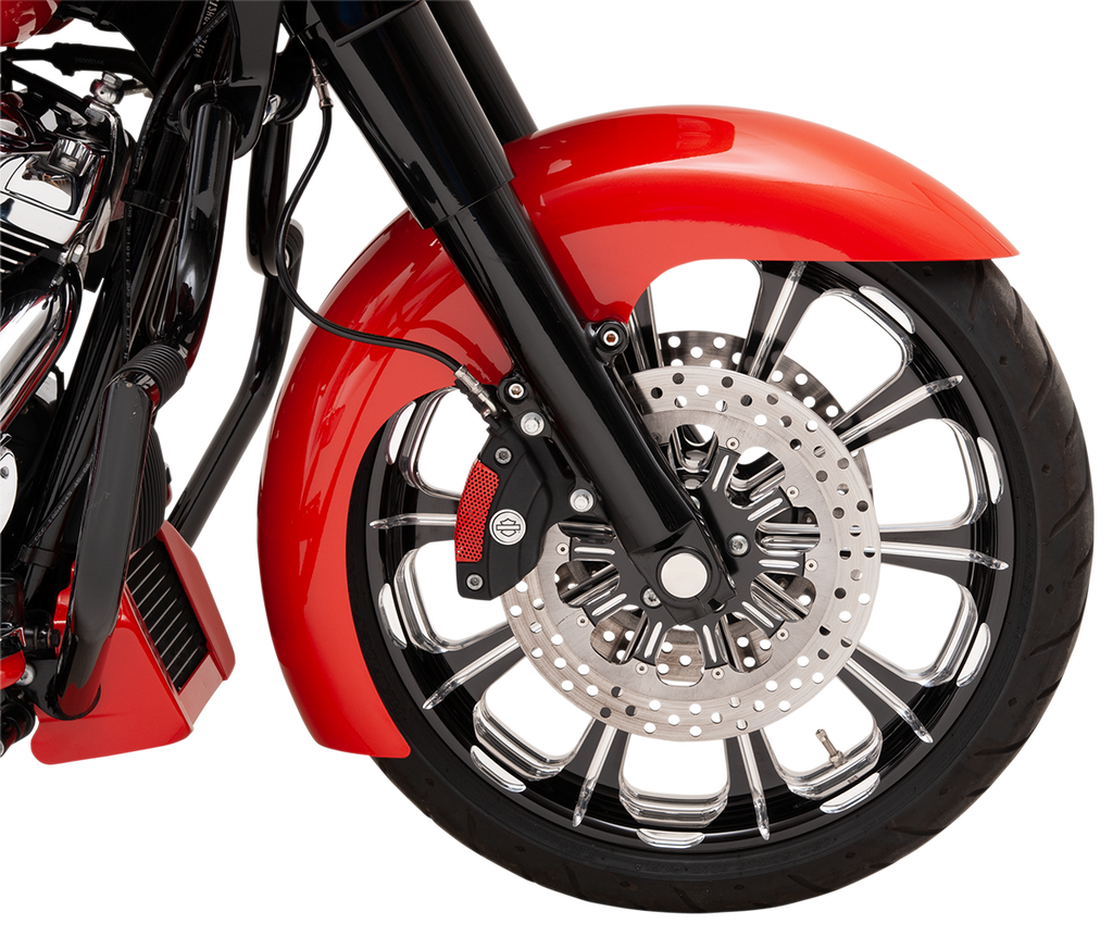 Level Front Fender - Black - 19" Wheel - HD Dyna/FXR/Sportster