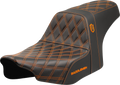 Pro Series SDC Performance Seat - Orange Stitching - w/o Backrest - FLT/FLH '23-'24