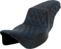 Step-Up Seat - Lattice Stitch - Blue Stitch - Extended Reach - FLH/FLT '08-'23