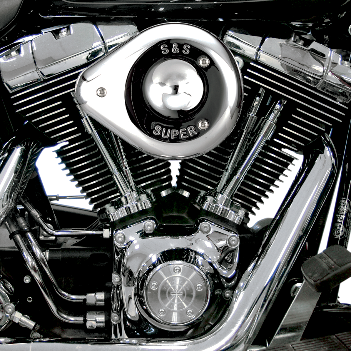 Teardrop Air Cleaner Kit - Chrome