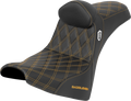 Pro Series SDC Performance Seat - w/ Backrest - Gold Stitch - Gripper - FXBB/FXST '18-'25