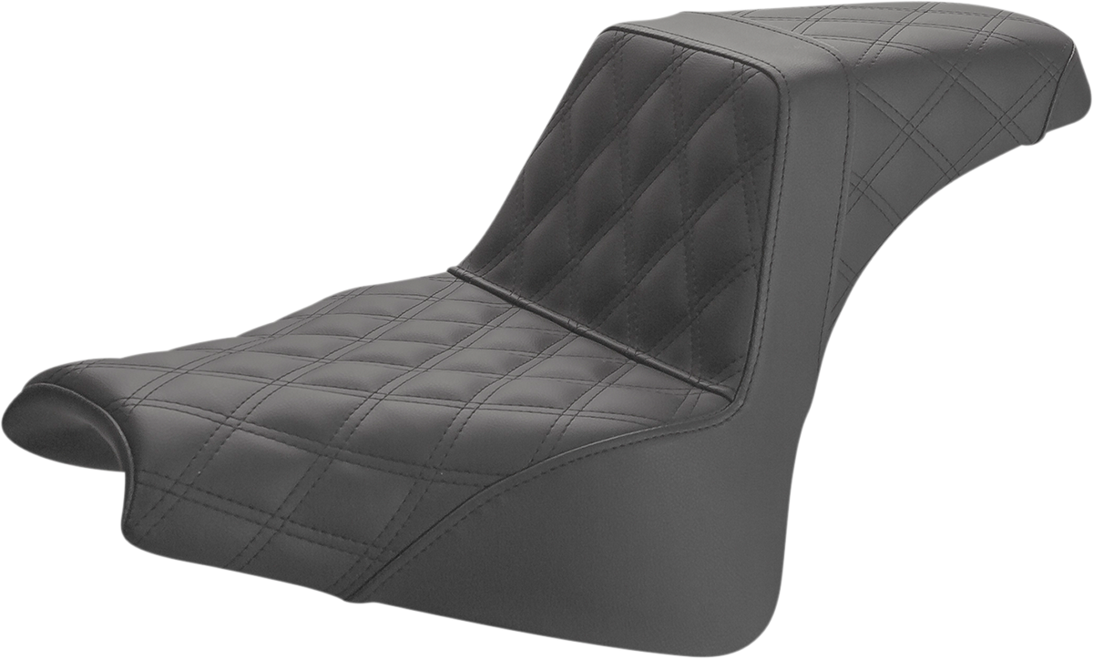 Step-Up Seat - Full Lattice Stitch - Black