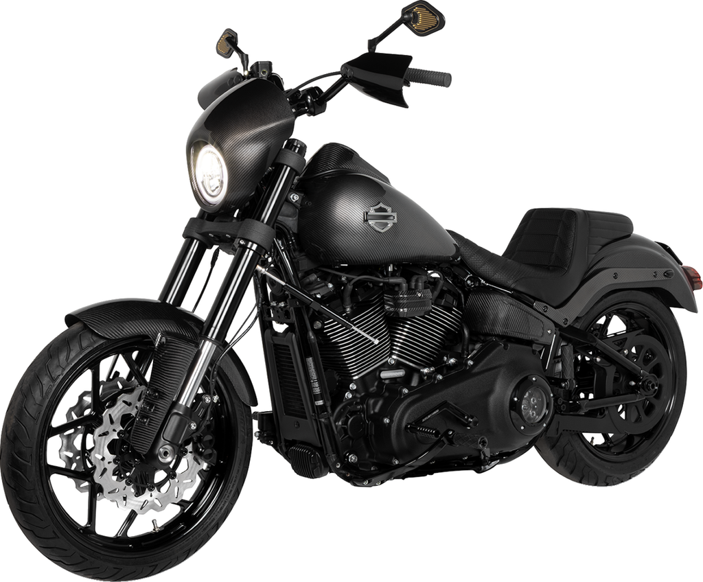 Front Fender - Qualifier - 19" - Carbon Fiber - HD Softail
