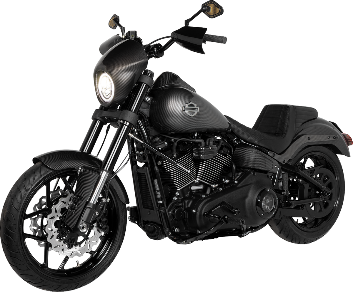 Front Fender - Qualifier - 19" - Carbon Fiber - HD Softail