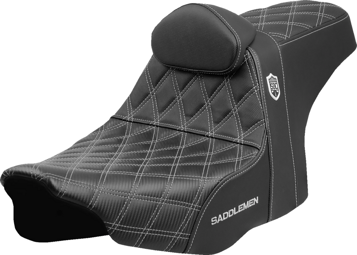 Pro Series SDC Performance Seat - Silver Stitching - w/ Backrest - FLT/FLH '23-'25
