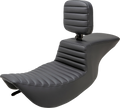 Tour Step-Up Seat - Rider Backrest - Tuck-n-Roll - FLHR/FLHX '97-'07