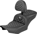 Roadsofa™ Seat - with Backrest - White Stitch - FLH/FLT '23-'25
