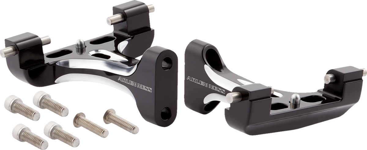 Forged Floorboard Mounts - Passenger - Black