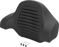 Deluxe Tour Pack Sissy Bar Pad - Carbon Fiber - Black Tuck 'n Roll Stitch