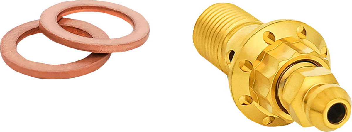 Banjo Bolt with Bleeder - 10 mm - Gold