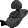 Roadsofa™ Extended Reach Seat - with Backrest - Lattice Stitch - Carbon Fiber - FL '08-'24