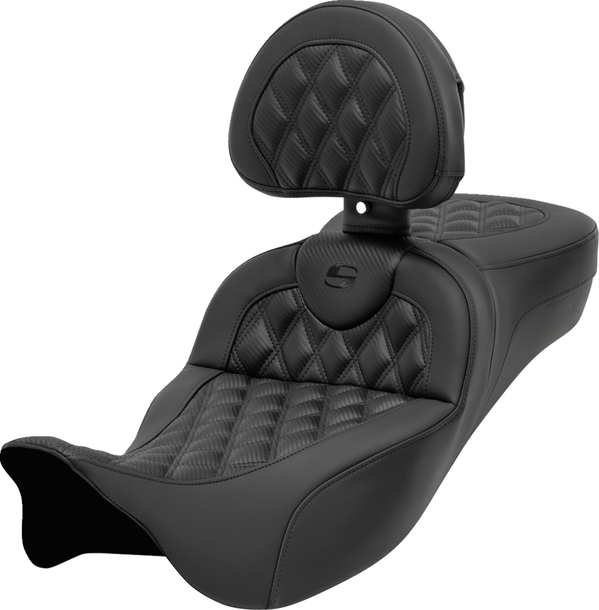 Roadsofa™ Extended Reach Seat - with Backrest - Lattice Stitch - Carbon Fiber - FL '08-'24