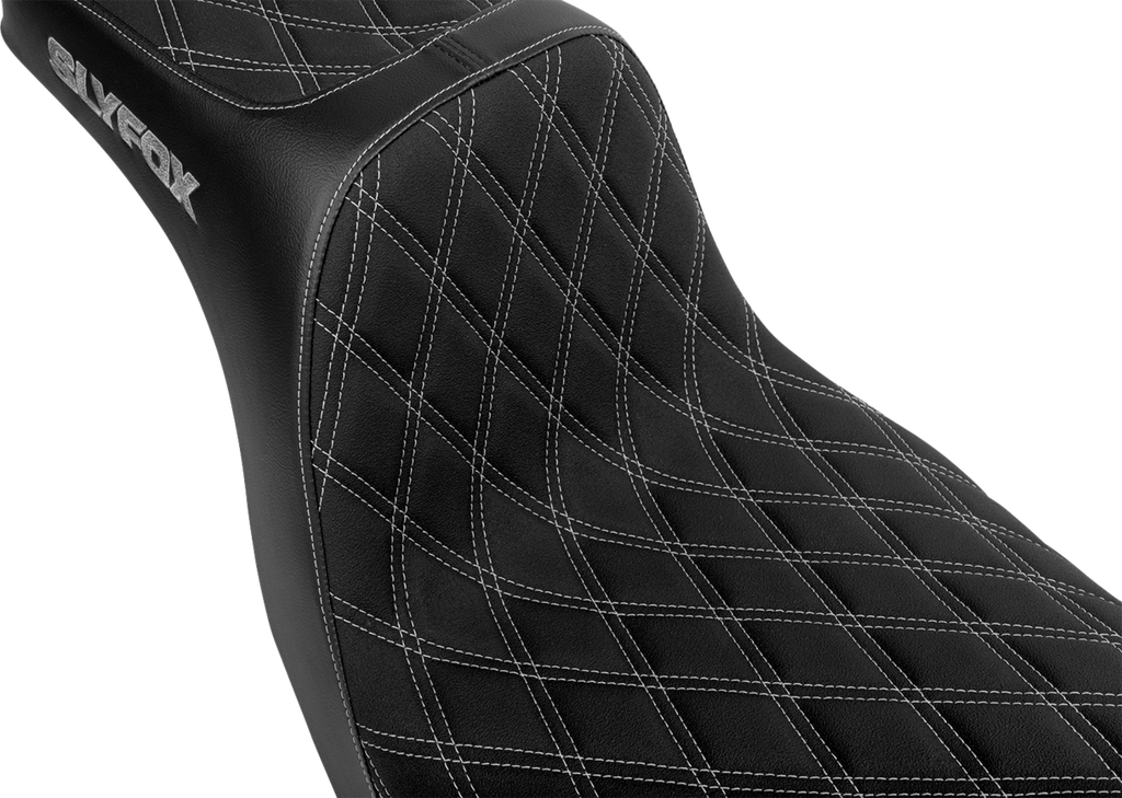High Noon Seat - Double Diamond - Silver Logo - Silver Stitch - FL/FX '18-'25