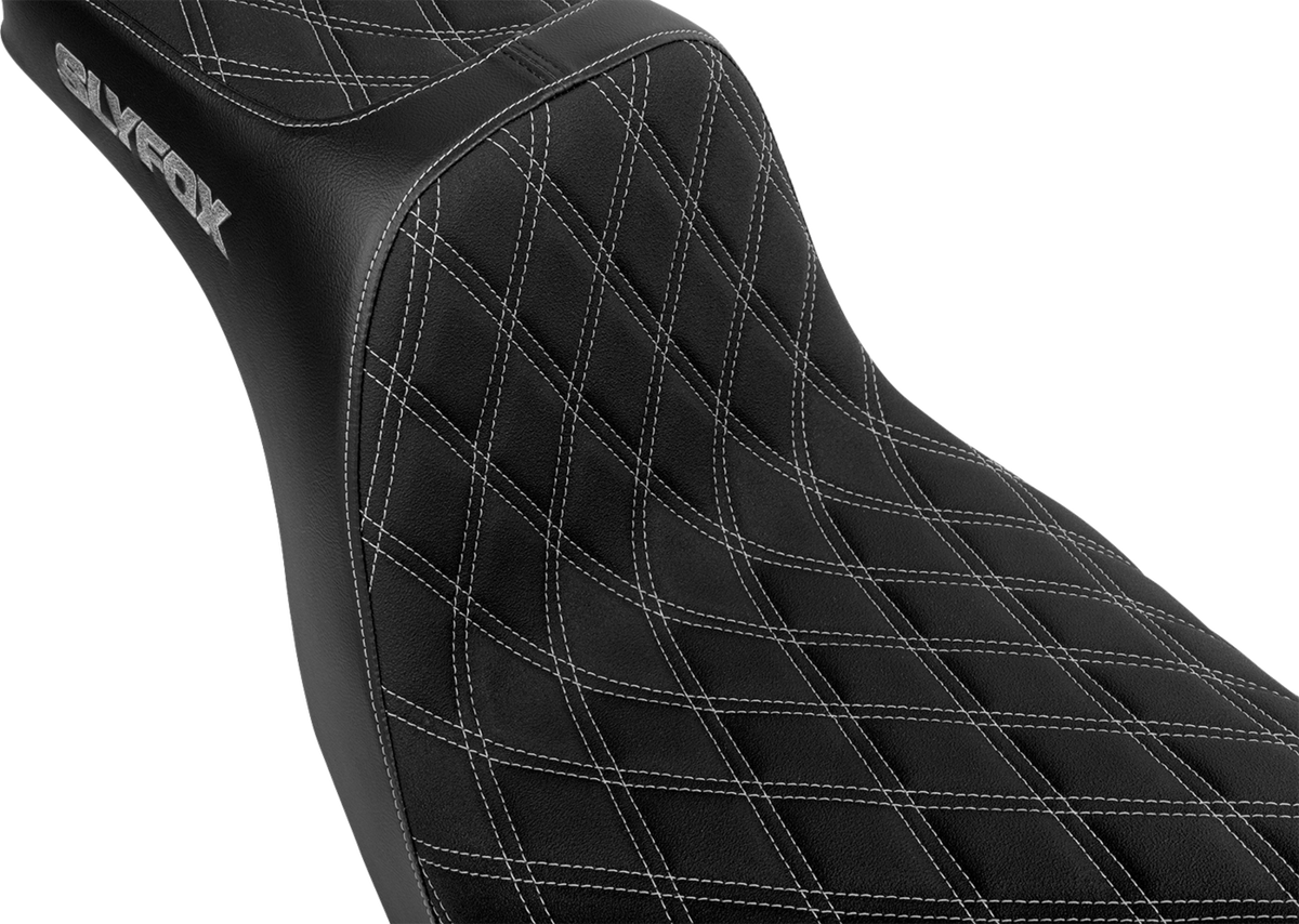 High Noon Seat - Double Diamond - Silver Logo - Silver Stitch - FL/FX '18-'25