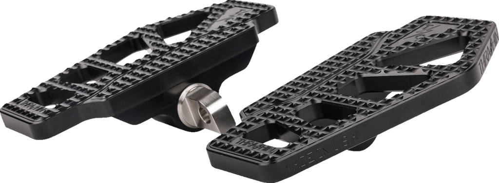 Apex Mini Floorboards - Male Mount - Black - Dyna/FXR/Softail/Sportster