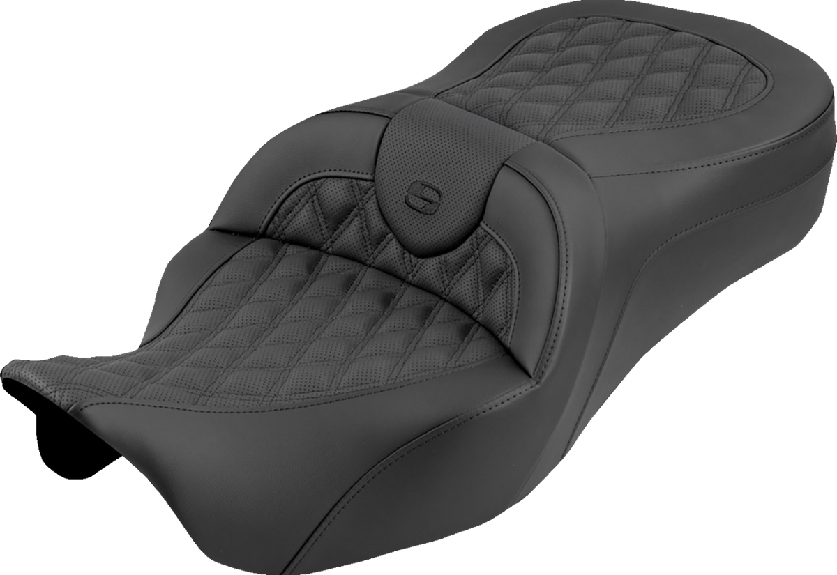 Roadsofa™ King Seat - Without Backrest - Black Lattice Stitch - FLHTCUTG '09-'25