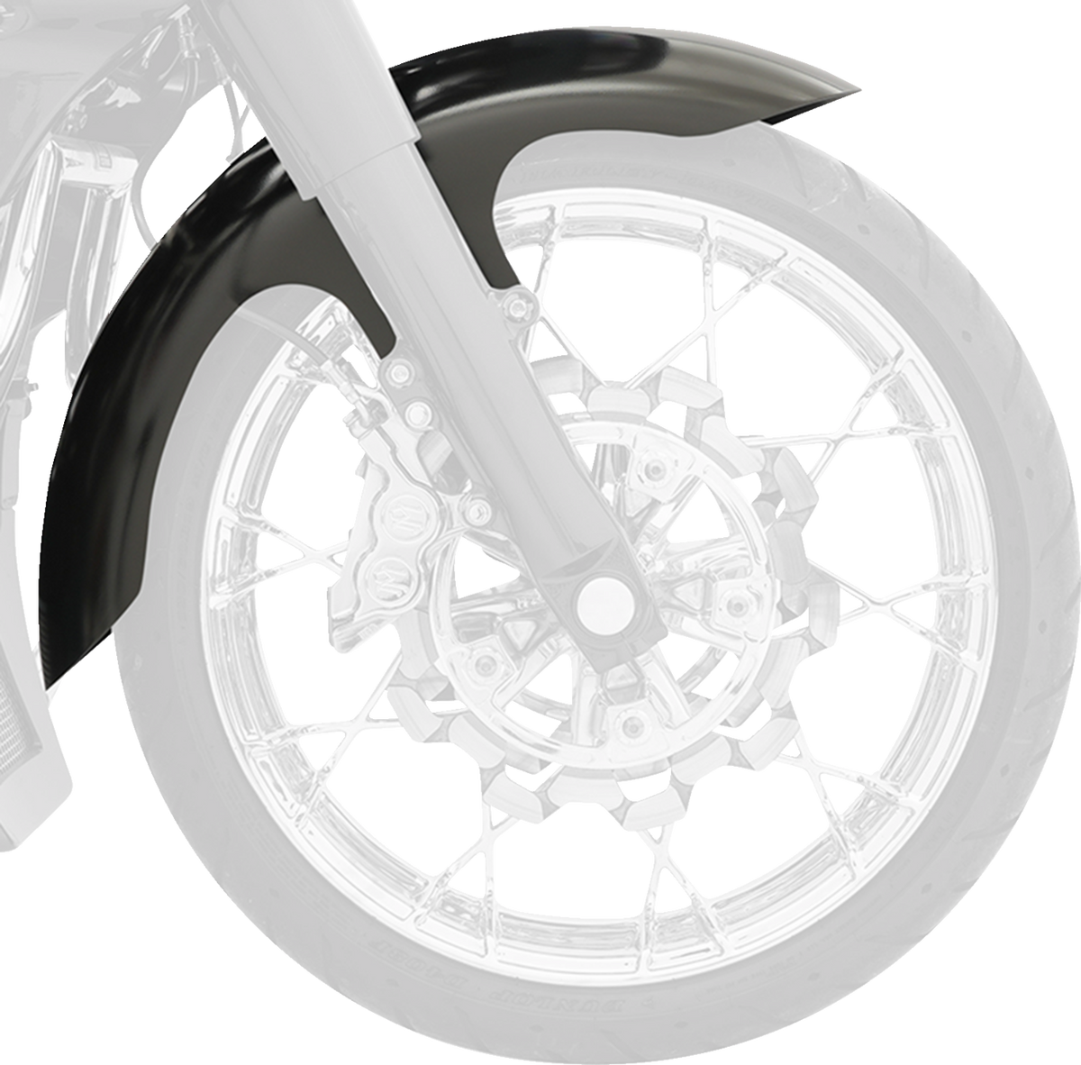 Henry Front Fender - Black - 16"-19" Wheel - HD Touring/Trike