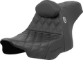 Pro Series SDC Performance Seat - Lattice Stitch - Gripper - w/ Backrest - FLH/FLT '23-'24