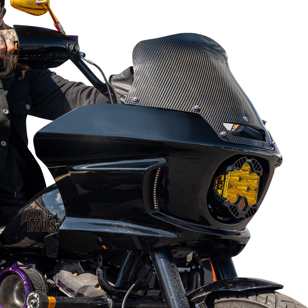 Flare® Windshield - 8" - Carbon Fiber - '22-'26 FXLRST