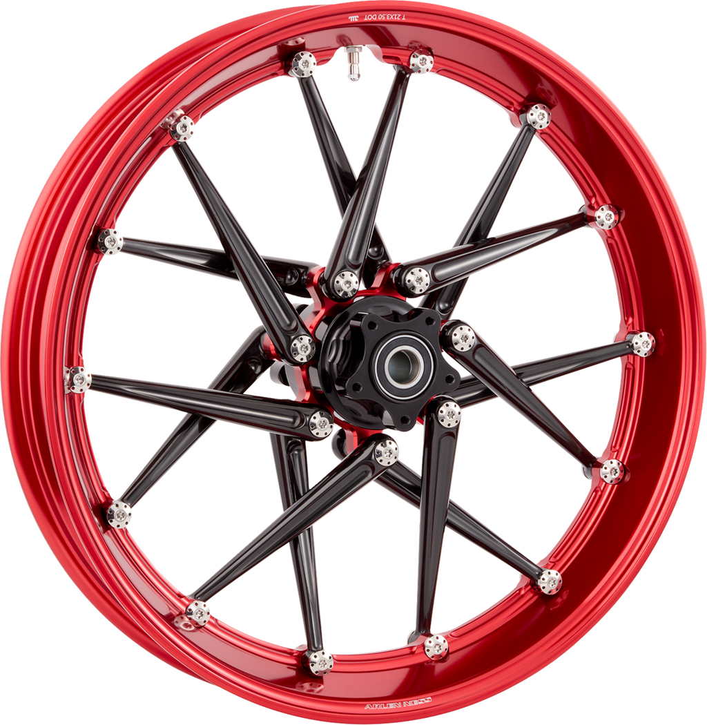 Spoken Rim - Red Rim/Black Spokes - 21x3.5