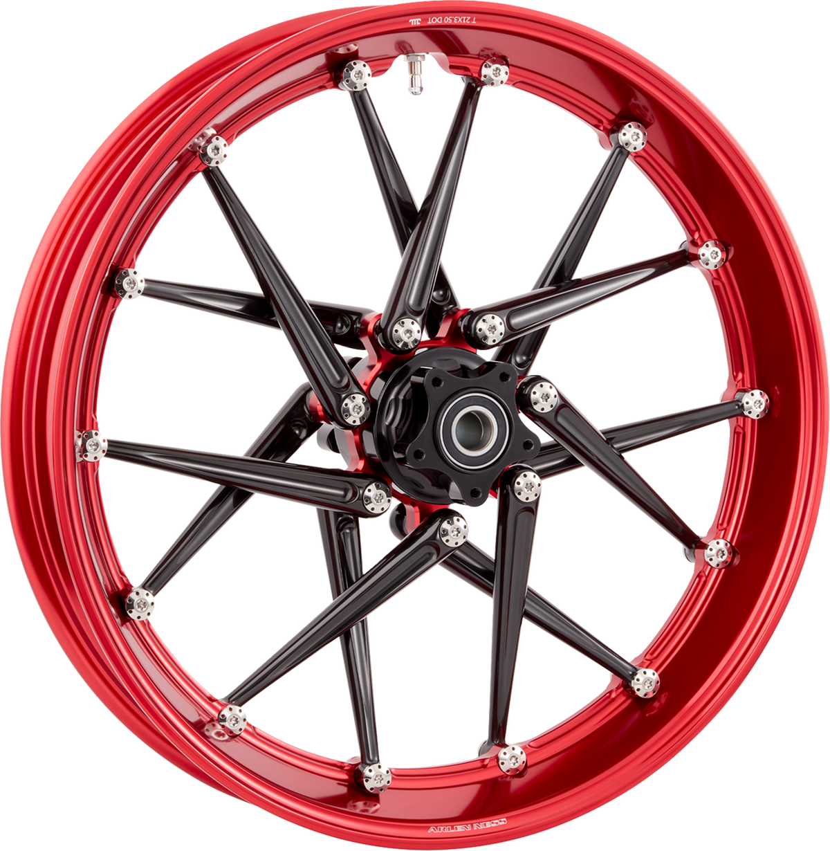 Spoken Rim - Red Rim/Black Spokes - 21x3.5