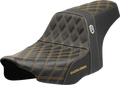 Pro Series SDC Performance Seat - Gold Stitching - w/o Backrest - FLT/FLH '23-'24