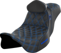Pro Series SDC Performance Seat - w/ Backrest - Blue Stitch - FLH/FLT '08-'23