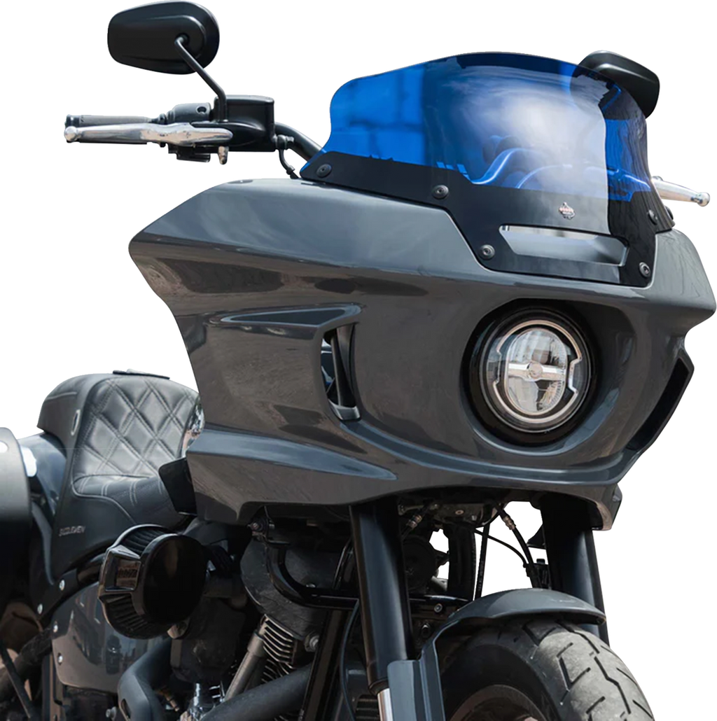 Kolor Flare® Windshield - 6" - Blue - '22-'26 FXLRST