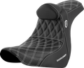 Pro Series SDC Performance Seat - w/ Backrest - White Stitch - FL/FX '18-'23