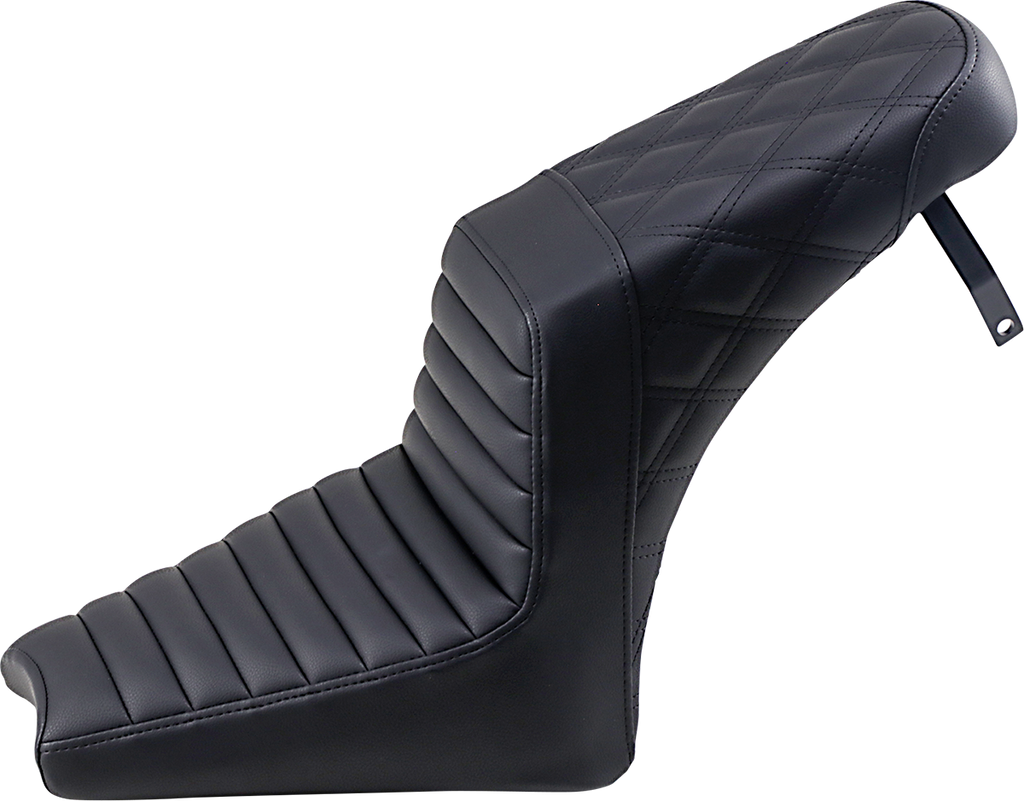 Step-Up Seat - Front Tuck-n-Roll/Rear Lattice Stitch - Black - Scout '18-'24