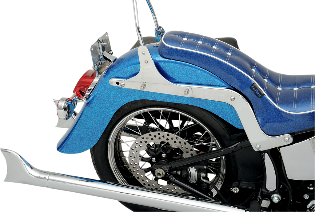 4" Stretched Rear Fender - Stock Taillight Cutout - HD Softail