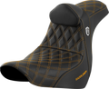 Pro Series SDC Performance Seat - w/ Backrest - Gold Stitch - FL/FX '18-'23