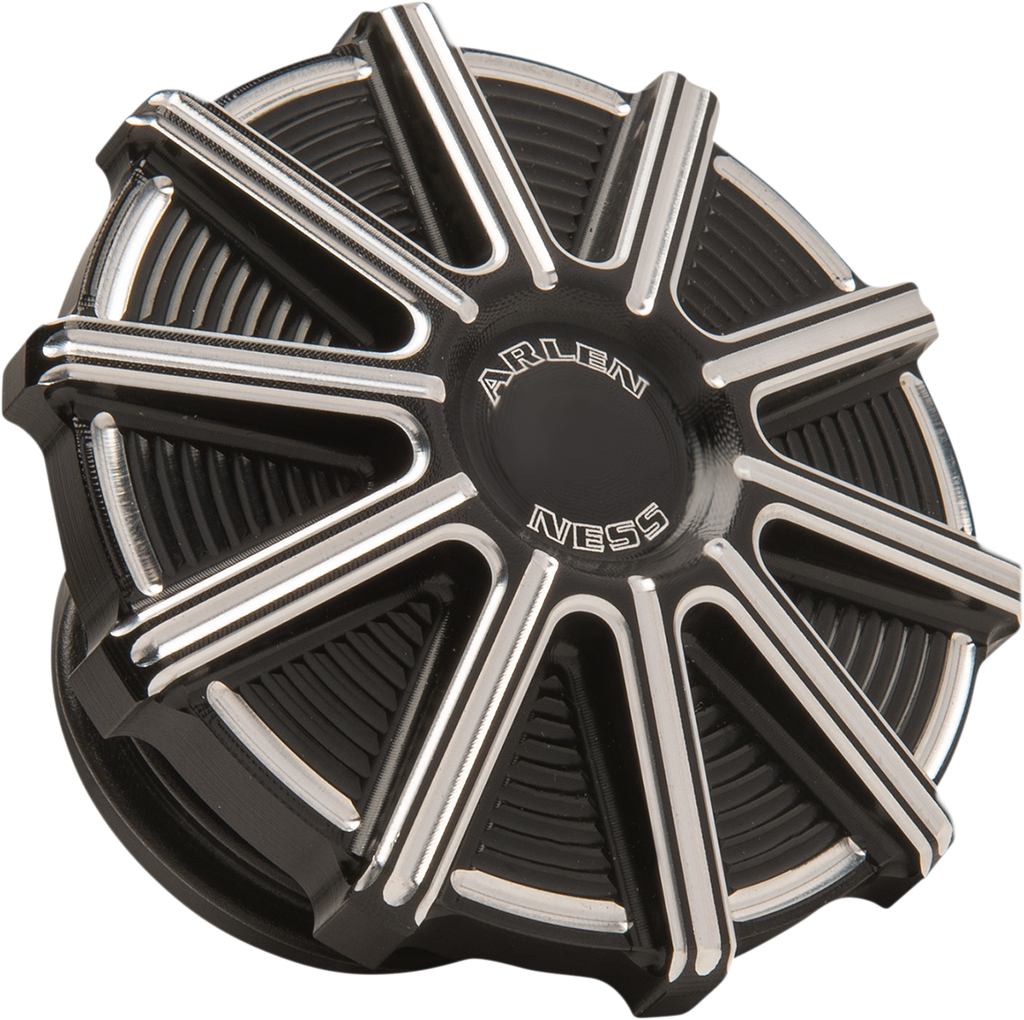 Vented Gas Cap - 10 Gauge - Black Machined Accents