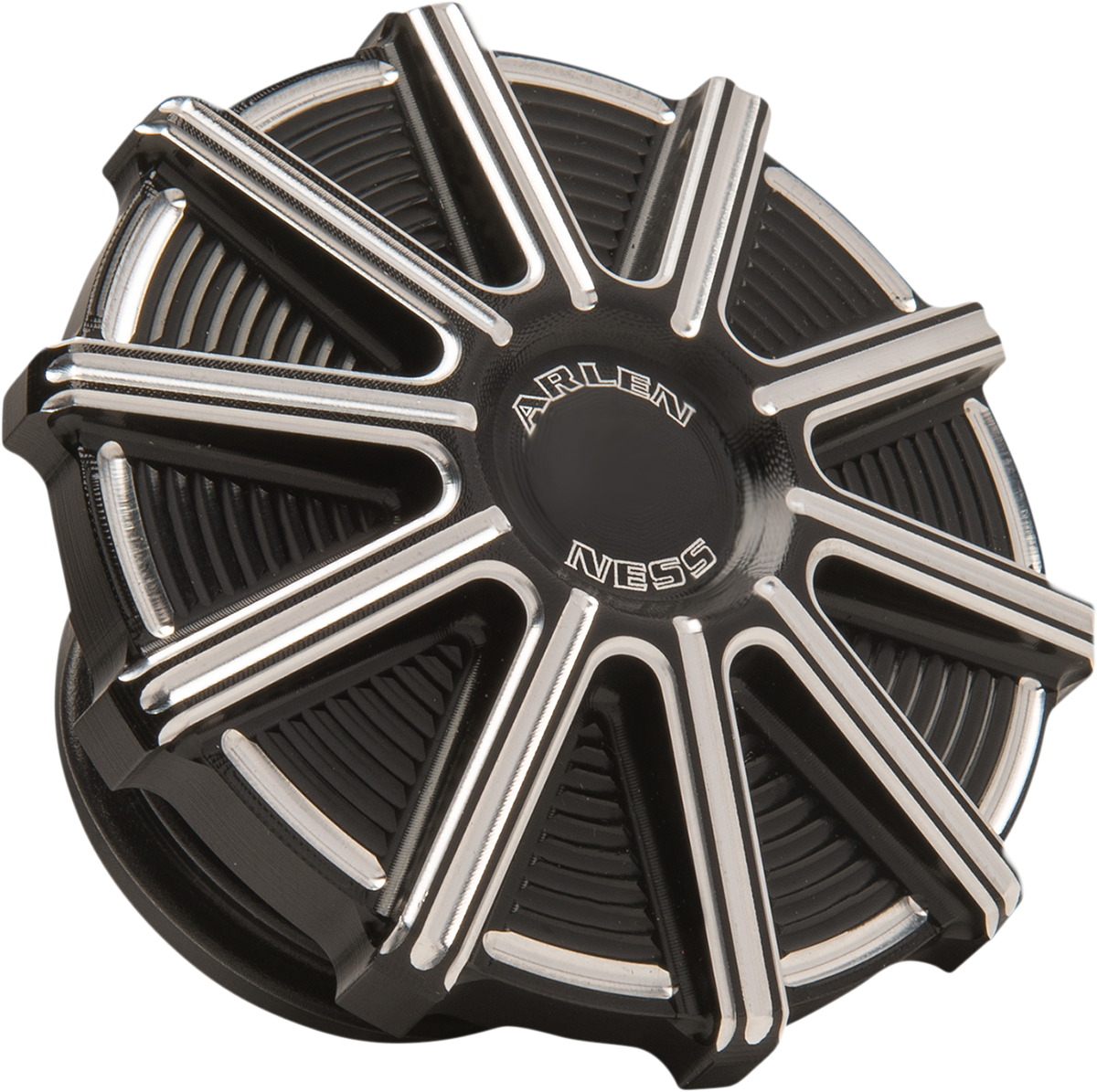 Vented Gas Cap - 10 Gauge - Black Machined Accents
