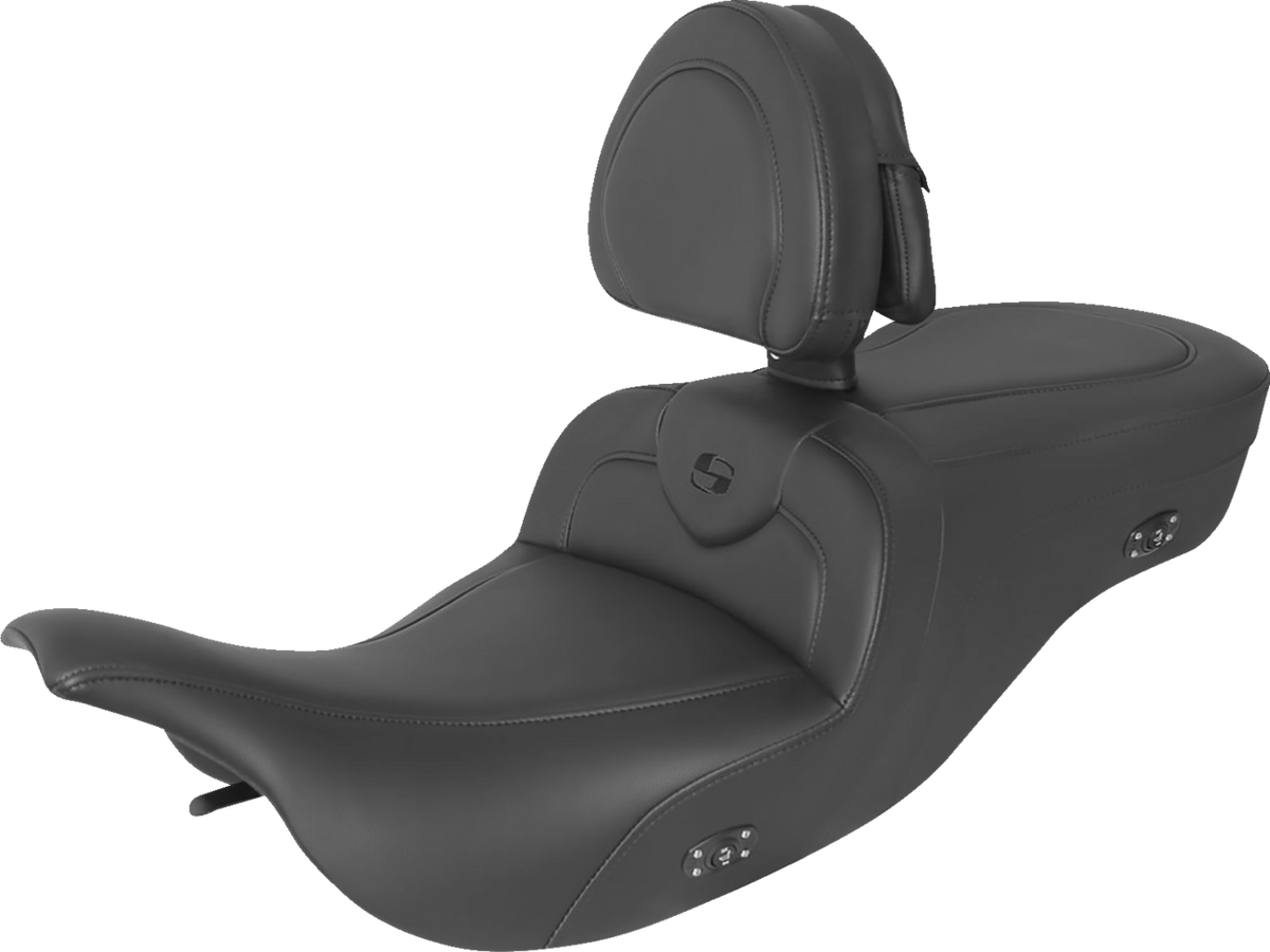 Heated RoadSofa™ Seat - With Backrest - Black W/Black Stitching