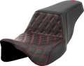 Step-Up Seat - Front Lattice Stitch - Red Stitch - FLH/FLT '08-'23