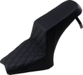 Step-Up Seat - Front Lattice Stitch/Rear Smooth - Black - Scout Bobber
