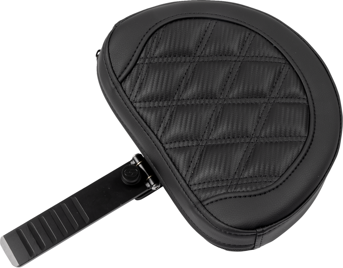 Roadsofa™ Extended Reach Seat - with Backrest - Carbon Fiber - Lattice Stitch - FLTR/FLHX '23-'24