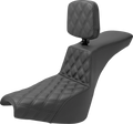 Tour Step-Up Seat - Rider Backrest - Front Lattice Stitch - FXBB/FXST '18-'25