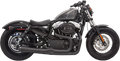 Mega Power Exhaust - Black - Short - '14-'21 XL with Mid/For