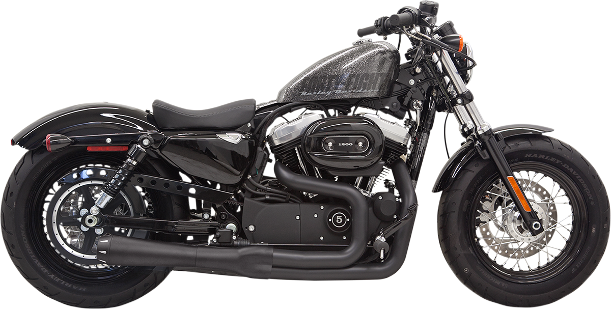 Mega Power Exhaust - Black - Short - '14-'21 XL with Mid/For