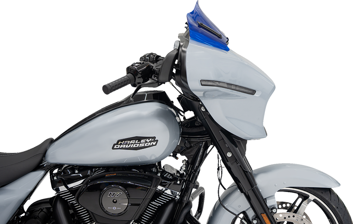 Kolor Flare® Windshield - 8" - Blue - '23-'26 FLHX/FLHLT