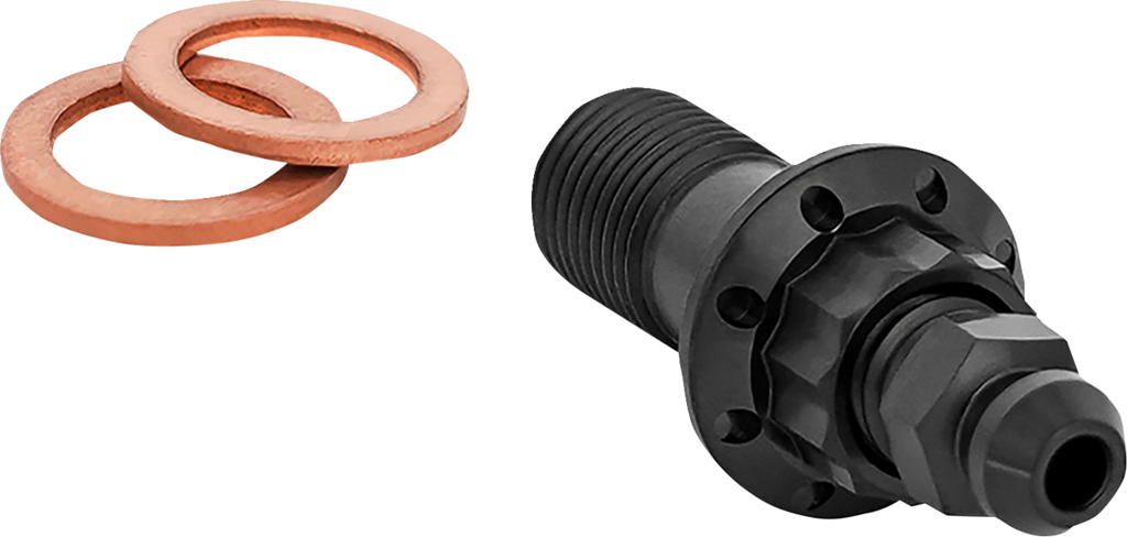 Banjo Bolt with Bleeder - 10 mm - Black