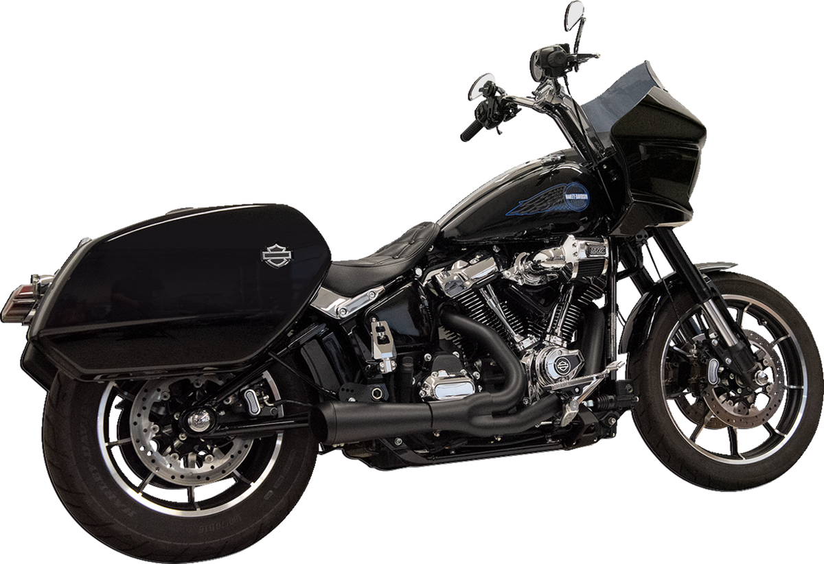 2-into-1 Ripper Exhaust System with Megaphone Muffler - Blac
