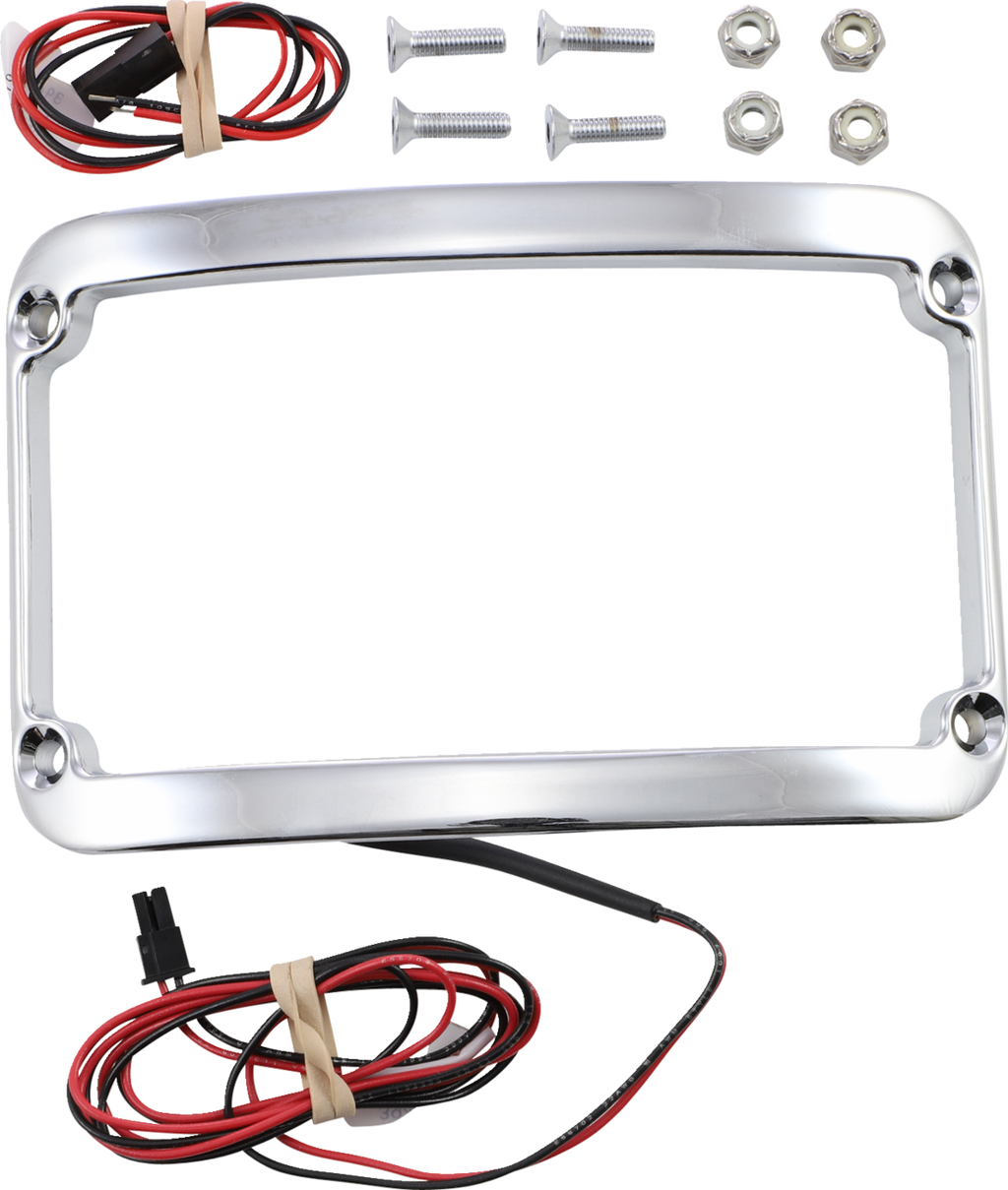 License Plate Frame - Lighted - Chrome