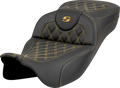 Roadsofa™ Extended Reach Seat - Lattice Stitch - Gold Stitch - without Backrest - FL '08-'23