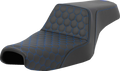 Step-Up Seat - Honeycomb - Blue Stitching - 3.3 Gal Tank - Sportster '04-'22
